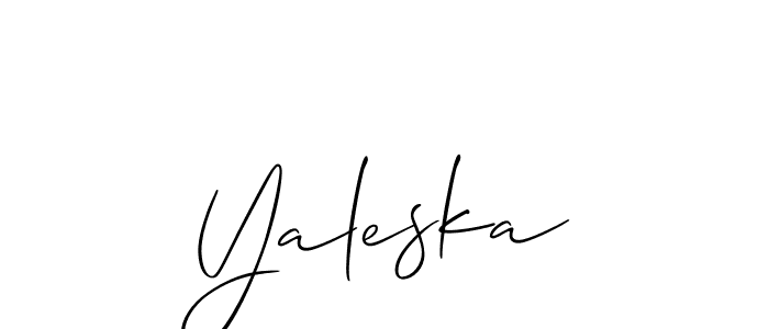 You should practise on your own different ways (Allison_Script) to write your name (Yaleska) in signature. don't let someone else do it for you. Yaleska signature style 2 images and pictures png