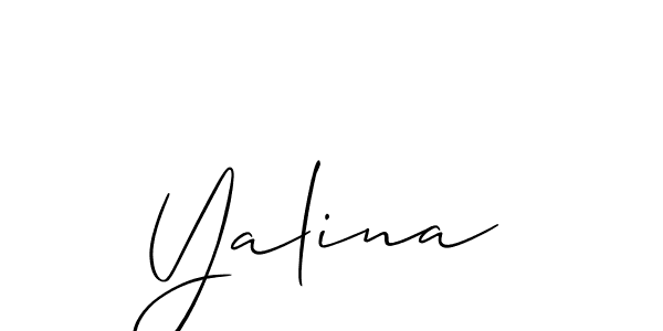 Yalina stylish signature style. Best Handwritten Sign (Allison_Script) for my name. Handwritten Signature Collection Ideas for my name Yalina. Yalina signature style 2 images and pictures png