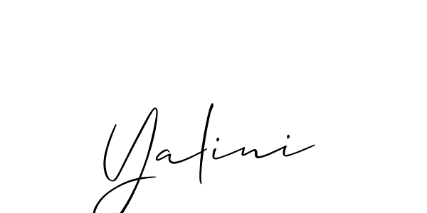 Allison_Script is a professional signature style that is perfect for those who want to add a touch of class to their signature. It is also a great choice for those who want to make their signature more unique. Get Yalini name to fancy signature for free. Yalini signature style 2 images and pictures png