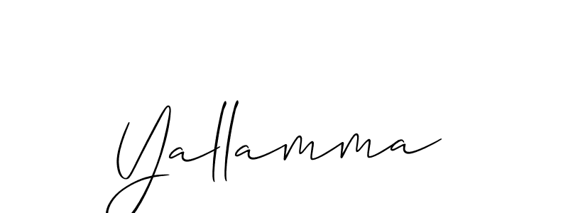 Create a beautiful signature design for name Yallamma. With this signature (Allison_Script) fonts, you can make a handwritten signature for free. Yallamma signature style 2 images and pictures png