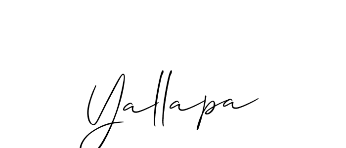 You should practise on your own different ways (Allison_Script) to write your name (Yallapa) in signature. don't let someone else do it for you. Yallapa signature style 2 images and pictures png