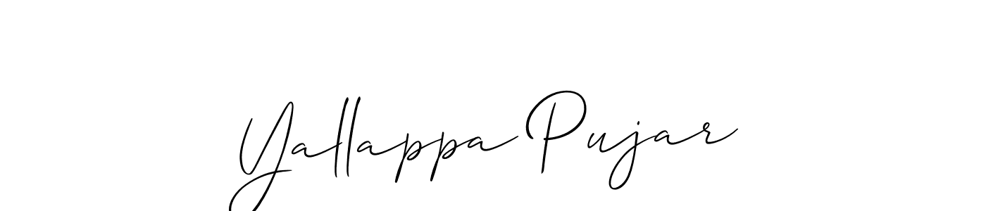 Create a beautiful signature design for name Yallappa Pujar. With this signature (Allison_Script) fonts, you can make a handwritten signature for free. Yallappa Pujar signature style 2 images and pictures png