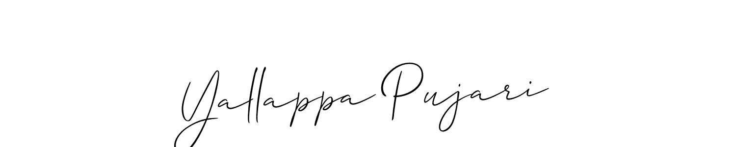 Make a beautiful signature design for name Yallappa Pujari. With this signature (Allison_Script) style, you can create a handwritten signature for free. Yallappa Pujari signature style 2 images and pictures png