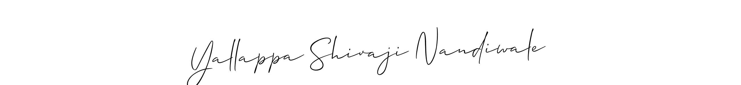 Make a beautiful signature design for name Yallappa Shivaji Nandiwale. With this signature (Allison_Script) style, you can create a handwritten signature for free. Yallappa Shivaji Nandiwale signature style 2 images and pictures png