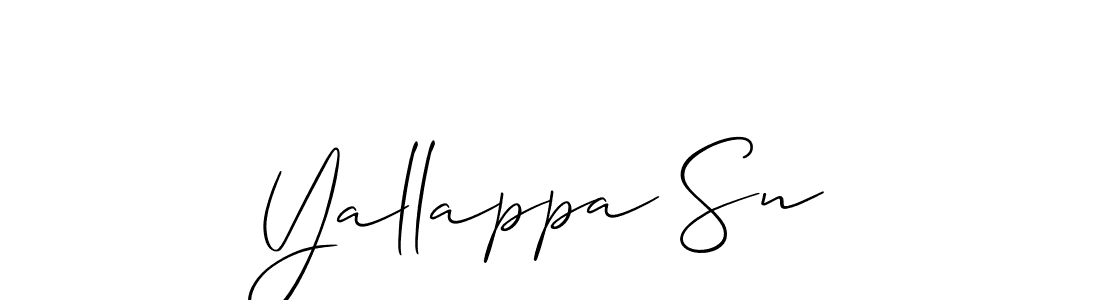 if you are searching for the best signature style for your name Yallappa Sn. so please give up your signature search. here we have designed multiple signature styles  using Allison_Script. Yallappa Sn signature style 2 images and pictures png