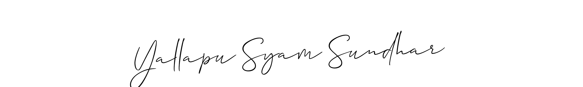 Once you've used our free online signature maker to create your best signature Allison_Script style, it's time to enjoy all of the benefits that Yallapu Syam Sundhar name signing documents. Yallapu Syam Sundhar signature style 2 images and pictures png