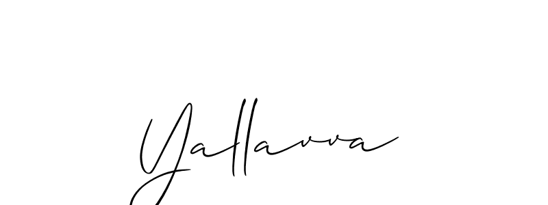 Allison_Script is a professional signature style that is perfect for those who want to add a touch of class to their signature. It is also a great choice for those who want to make their signature more unique. Get Yallavva name to fancy signature for free. Yallavva signature style 2 images and pictures png