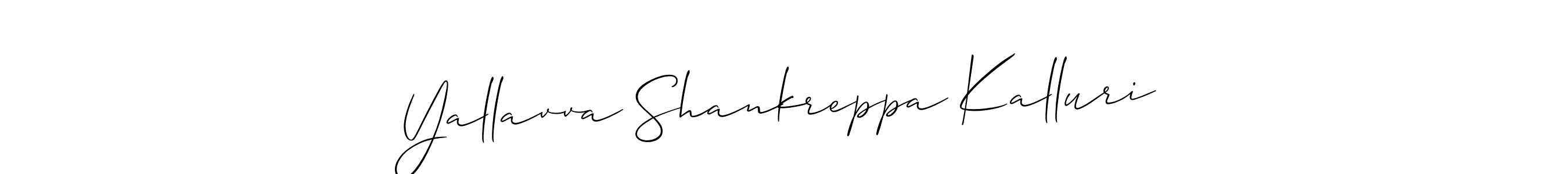 Allison_Script is a professional signature style that is perfect for those who want to add a touch of class to their signature. It is also a great choice for those who want to make their signature more unique. Get Yallavva Shankreppa Kalluri name to fancy signature for free. Yallavva Shankreppa Kalluri signature style 2 images and pictures png