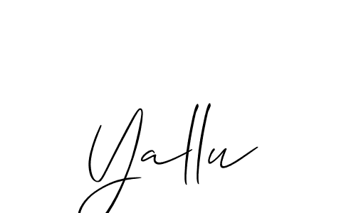 How to make Yallu signature? Allison_Script is a professional autograph style. Create handwritten signature for Yallu name. Yallu signature style 2 images and pictures png