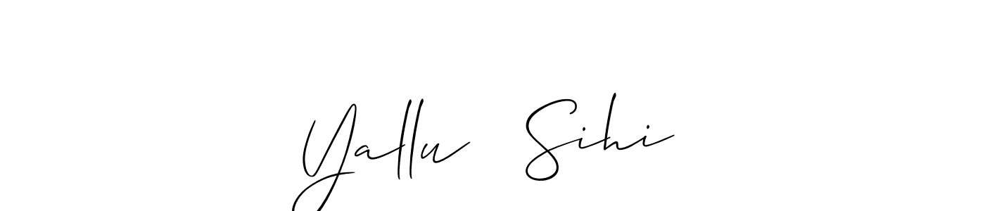 Use a signature maker to create a handwritten signature online. With this signature software, you can design (Allison_Script) your own signature for name Yallu ❤ Sihi. Yallu ❤ Sihi signature style 2 images and pictures png