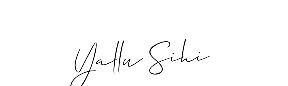 You should practise on your own different ways (Allison_Script) to write your name (Yallu Sihi) in signature. don't let someone else do it for you. Yallu Sihi signature style 2 images and pictures png