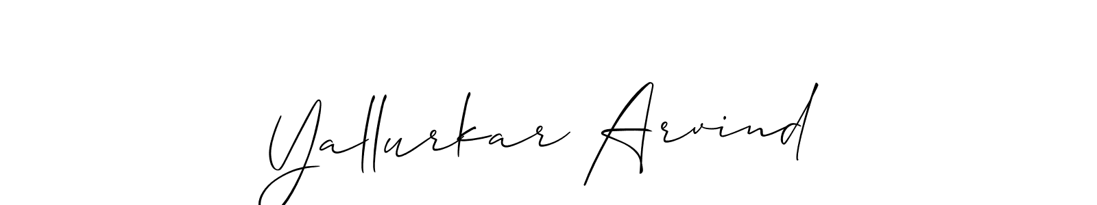 It looks lik you need a new signature style for name Yallurkar Arvind. Design unique handwritten (Allison_Script) signature with our free signature maker in just a few clicks. Yallurkar Arvind signature style 2 images and pictures png