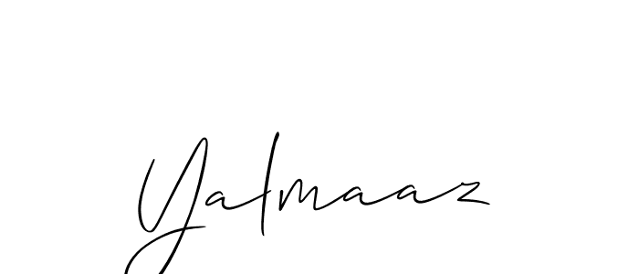 How to make Yalmaaz name signature. Use Allison_Script style for creating short signs online. This is the latest handwritten sign. Yalmaaz signature style 2 images and pictures png
