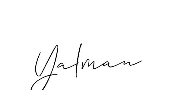 Yalman stylish signature style. Best Handwritten Sign (Allison_Script) for my name. Handwritten Signature Collection Ideas for my name Yalman. Yalman signature style 2 images and pictures png