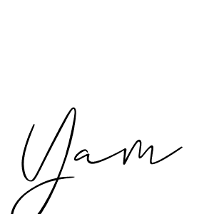 Yam stylish signature style. Best Handwritten Sign (Allison_Script) for my name. Handwritten Signature Collection Ideas for my name Yam. Yam signature style 2 images and pictures png
