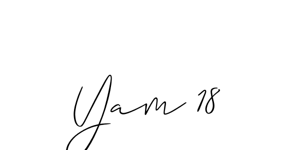 Allison_Script is a professional signature style that is perfect for those who want to add a touch of class to their signature. It is also a great choice for those who want to make their signature more unique. Get Yam 18 name to fancy signature for free. Yam 18 signature style 2 images and pictures png