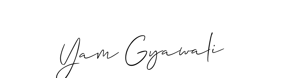 Design your own signature with our free online signature maker. With this signature software, you can create a handwritten (Allison_Script) signature for name Yam Gyawali. Yam Gyawali signature style 2 images and pictures png