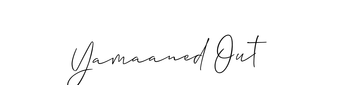 How to make Yamaaned Out signature? Allison_Script is a professional autograph style. Create handwritten signature for Yamaaned Out name. Yamaaned Out signature style 2 images and pictures png