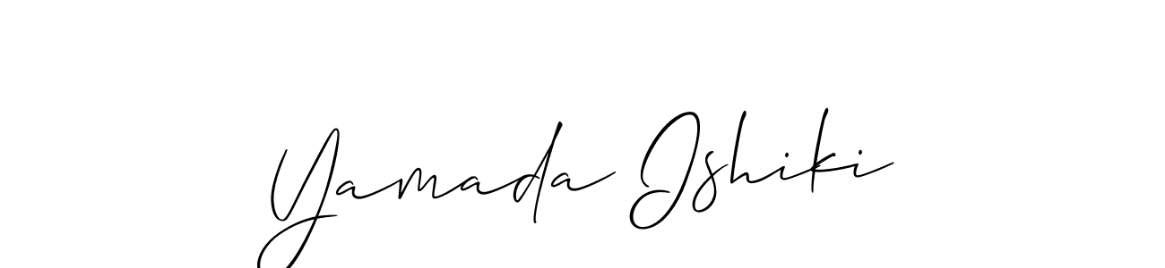 Similarly Allison_Script is the best handwritten signature design. Signature creator online .You can use it as an online autograph creator for name Yamada Ishiki. Yamada Ishiki signature style 2 images and pictures png