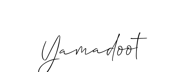 if you are searching for the best signature style for your name Yamadoot. so please give up your signature search. here we have designed multiple signature styles  using Allison_Script. Yamadoot signature style 2 images and pictures png