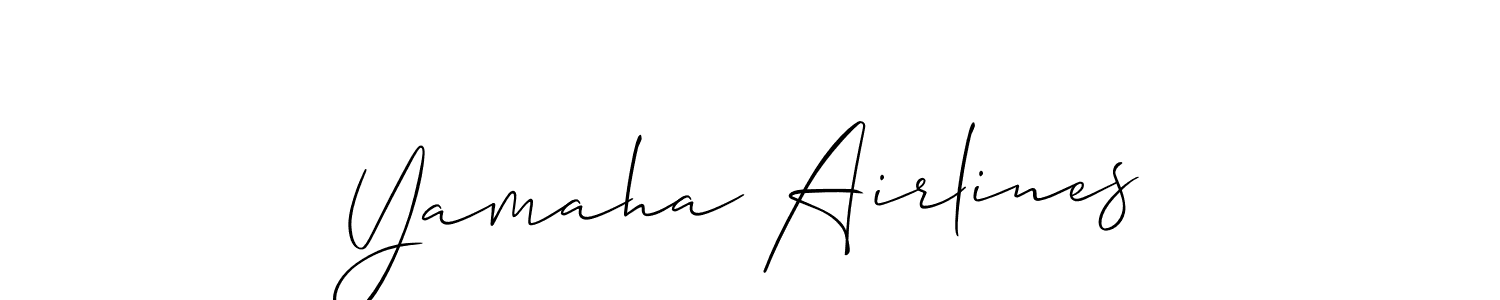 Use a signature maker to create a handwritten signature online. With this signature software, you can design (Allison_Script) your own signature for name Yamaha Airlines. Yamaha Airlines signature style 2 images and pictures png