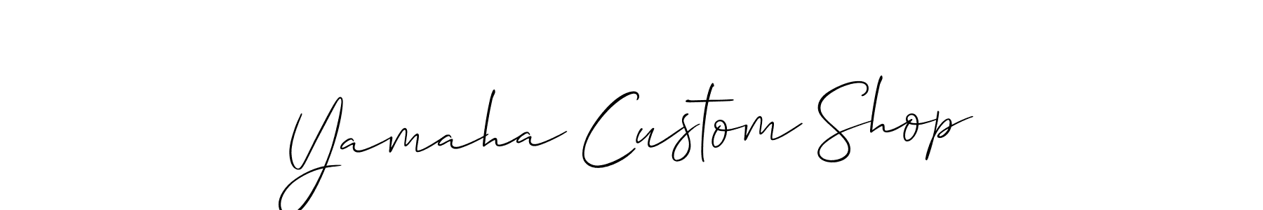 Use a signature maker to create a handwritten signature online. With this signature software, you can design (Allison_Script) your own signature for name Yamaha Custom Shop. Yamaha Custom Shop signature style 2 images and pictures png