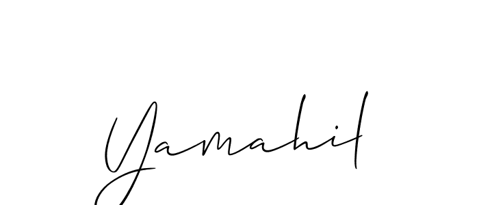 Allison_Script is a professional signature style that is perfect for those who want to add a touch of class to their signature. It is also a great choice for those who want to make their signature more unique. Get Yamahil name to fancy signature for free. Yamahil signature style 2 images and pictures png
