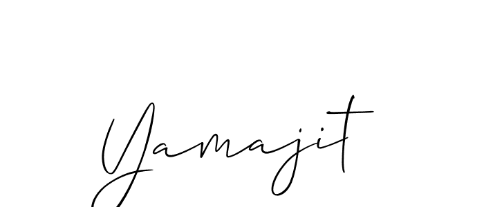 The best way (Allison_Script) to make a short signature is to pick only two or three words in your name. The name Yamajit include a total of six letters. For converting this name. Yamajit signature style 2 images and pictures png