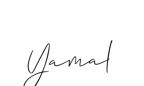Also we have Yamal name is the best signature style. Create professional handwritten signature collection using Allison_Script autograph style. Yamal signature style 2 images and pictures png