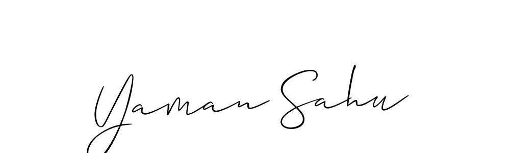 You should practise on your own different ways (Allison_Script) to write your name (Yaman Sahu) in signature. don't let someone else do it for you. Yaman Sahu signature style 2 images and pictures png