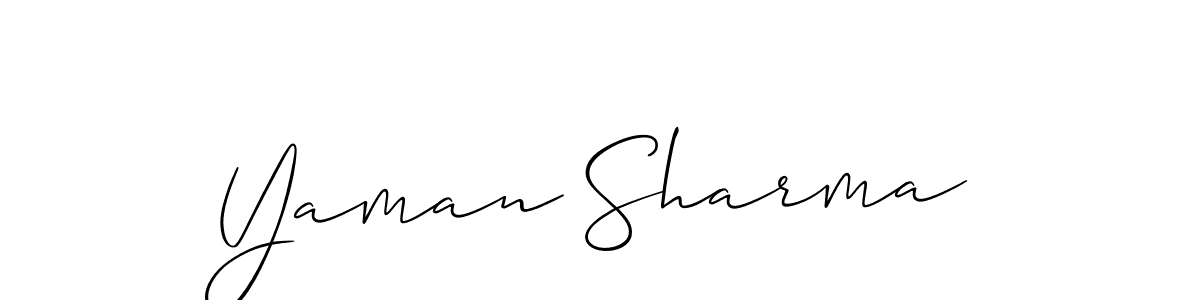 Make a short Yaman Sharma signature style. Manage your documents anywhere anytime using Allison_Script. Create and add eSignatures, submit forms, share and send files easily. Yaman Sharma signature style 2 images and pictures png