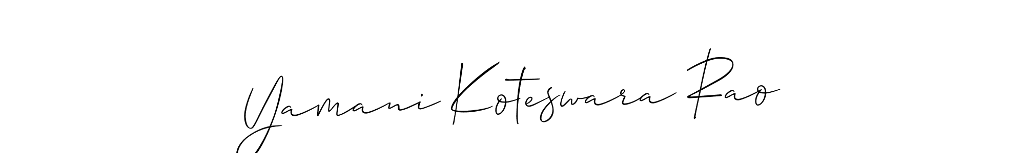 How to make Yamani Koteswara Rao name signature. Use Allison_Script style for creating short signs online. This is the latest handwritten sign. Yamani Koteswara Rao signature style 2 images and pictures png