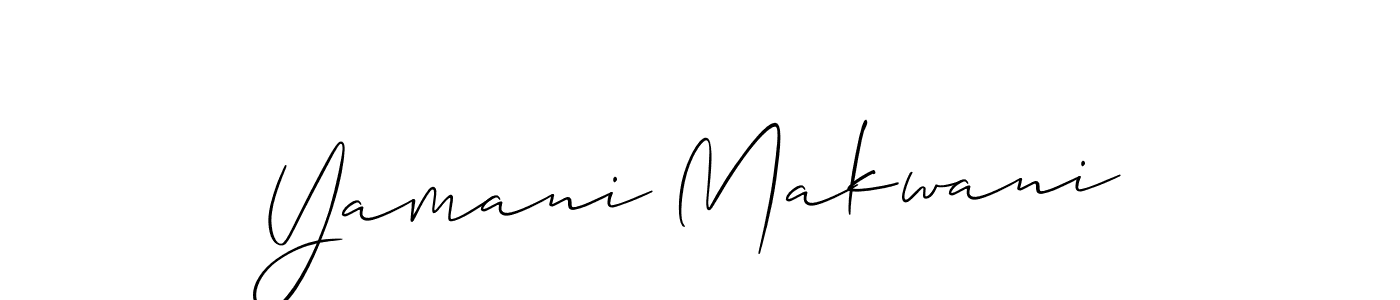 Make a short Yamani Makwani signature style. Manage your documents anywhere anytime using Allison_Script. Create and add eSignatures, submit forms, share and send files easily. Yamani Makwani signature style 2 images and pictures png