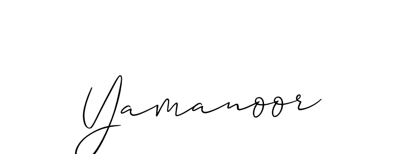 Create a beautiful signature design for name Yamanoor. With this signature (Allison_Script) fonts, you can make a handwritten signature for free. Yamanoor signature style 2 images and pictures png