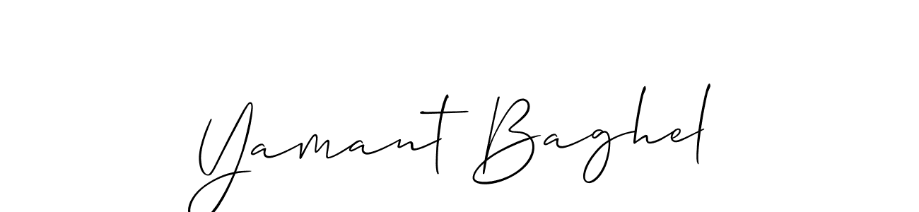 How to make Yamant Baghel name signature. Use Allison_Script style for creating short signs online. This is the latest handwritten sign. Yamant Baghel signature style 2 images and pictures png