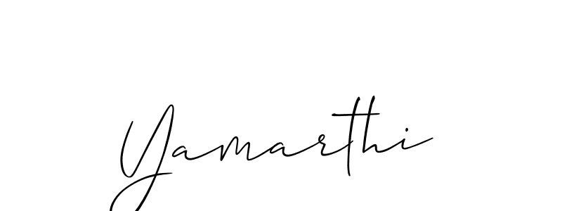 Make a beautiful signature design for name Yamarthi. With this signature (Allison_Script) style, you can create a handwritten signature for free. Yamarthi signature style 2 images and pictures png