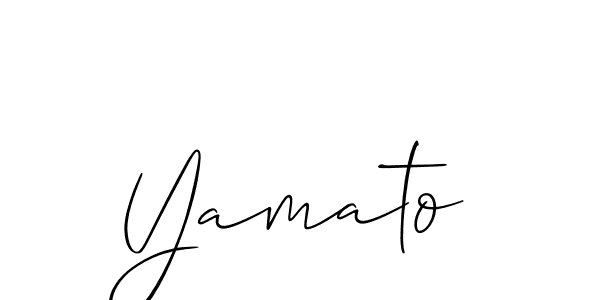 Design your own signature with our free online signature maker. With this signature software, you can create a handwritten (Allison_Script) signature for name Yamato. Yamato signature style 2 images and pictures png