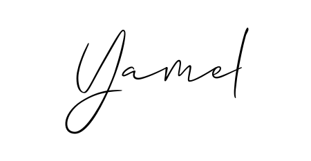 Explore multiple handwriting variations for Yamel including this stunning Allison_Script design. Free to use across all platforms. Yamel signature style 2 images and pictures png