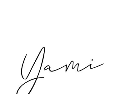 Make a beautiful signature design for name Yami. With this signature (Allison_Script) style, you can create a handwritten signature for free. Yami signature style 2 images and pictures png
