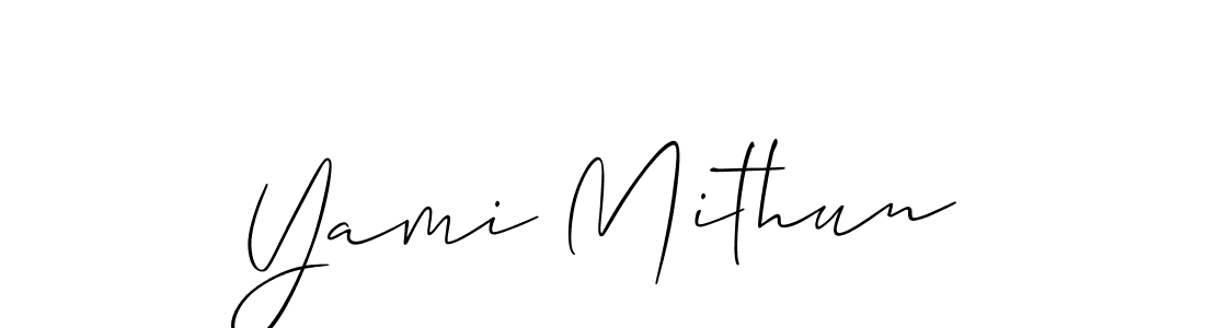 if you are searching for the best signature style for your name Yami Mithun. so please give up your signature search. here we have designed multiple signature styles  using Allison_Script. Yami Mithun signature style 2 images and pictures png
