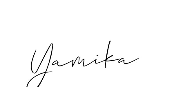 The best way (Allison_Script) to make a short signature is to pick only two or three words in your name. The name Yamika include a total of six letters. For converting this name. Yamika signature style 2 images and pictures png