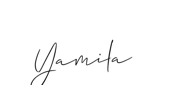 Design your own signature with our free online signature maker. With this signature software, you can create a handwritten (Allison_Script) signature for name Yamila. Yamila signature style 2 images and pictures png