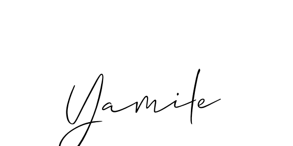 if you are searching for the best signature style for your name Yamile. so please give up your signature search. here we have designed multiple signature styles  using Allison_Script. Yamile signature style 2 images and pictures png