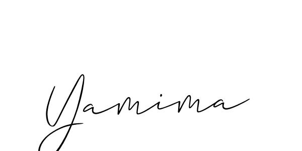 Use a signature maker to create a handwritten signature online. With this signature software, you can design (Allison_Script) your own signature for name Yamima. Yamima signature style 2 images and pictures png