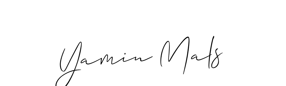 Make a short Yamin Mals signature style. Manage your documents anywhere anytime using Allison_Script. Create and add eSignatures, submit forms, share and send files easily. Yamin Mals signature style 2 images and pictures png