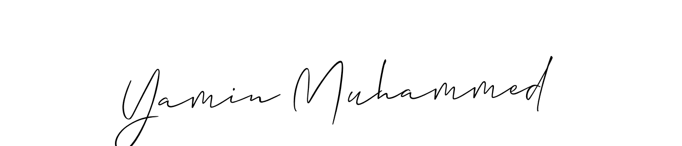 Also we have Yamin Muhammed name is the best signature style. Create professional handwritten signature collection using Allison_Script autograph style. Yamin Muhammed signature style 2 images and pictures png