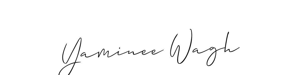 Use a signature maker to create a handwritten signature online. With this signature software, you can design (Allison_Script) your own signature for name Yaminee Wagh. Yaminee Wagh signature style 2 images and pictures png