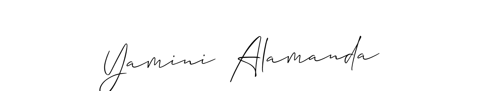 Make a beautiful signature design for name Yamini  Alamanda. Use this online signature maker to create a handwritten signature for free. Yamini  Alamanda signature style 2 images and pictures png