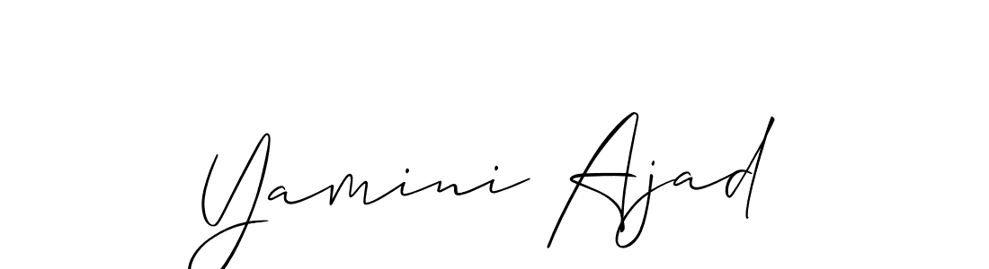 Make a short Yamini Ajad signature style. Manage your documents anywhere anytime using Allison_Script. Create and add eSignatures, submit forms, share and send files easily. Yamini Ajad signature style 2 images and pictures png