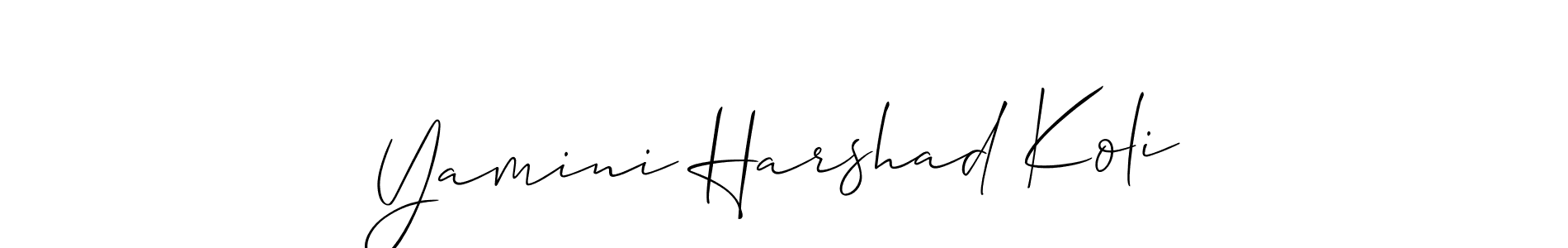 Make a beautiful signature design for name Yamini Harshad Koli. Use this online signature maker to create a handwritten signature for free. Yamini Harshad Koli signature style 2 images and pictures png